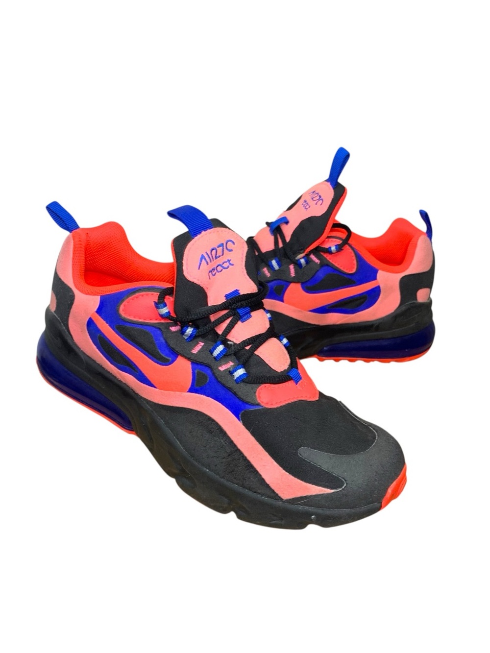 Nike Air Max 270 Running Shoes Sz 7Y or Women 9/40 EU Black Pink Shocs Sneakers